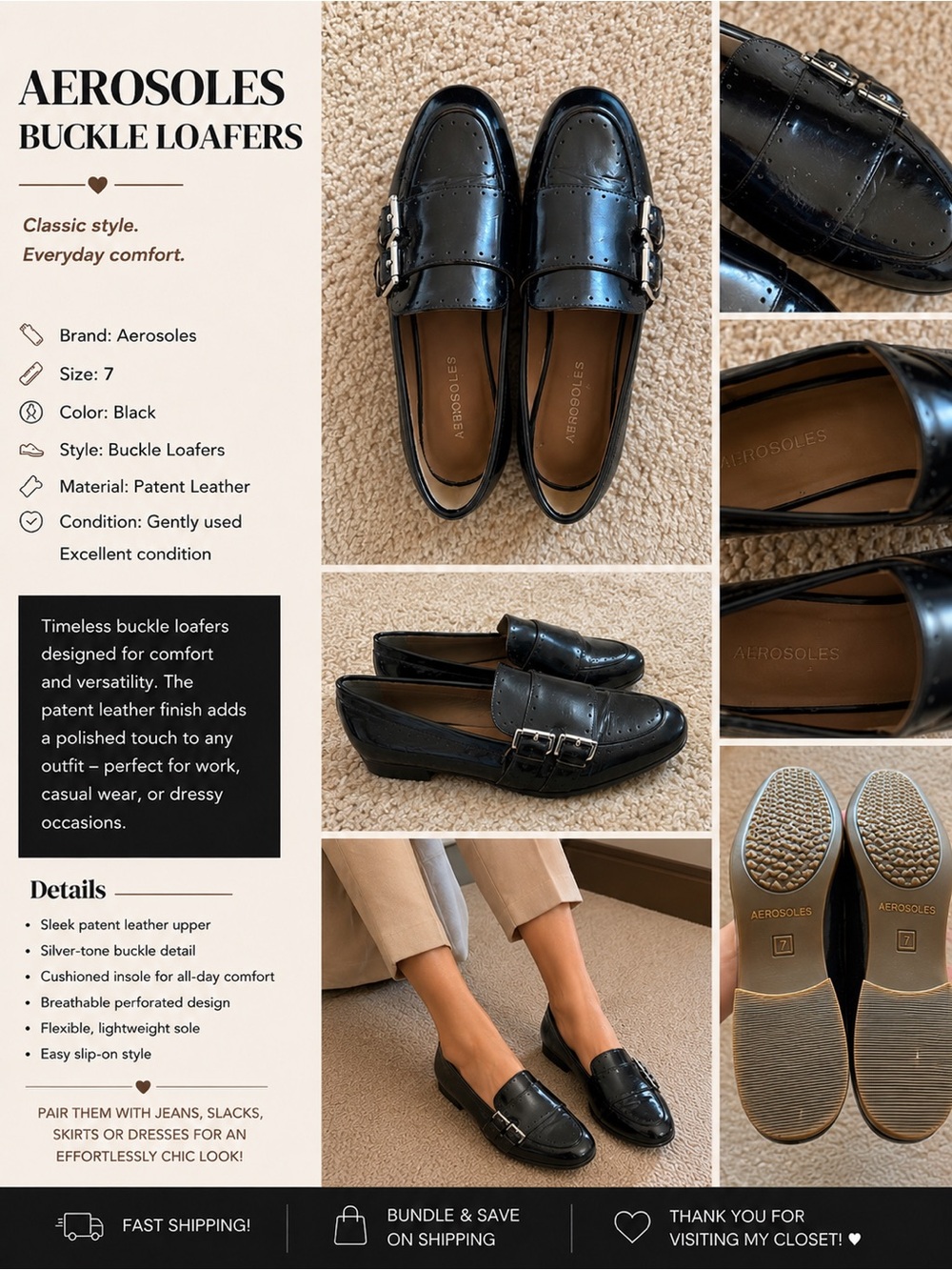 AEROSOLES WOMEN’S LOAFERS